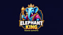create unique elephant logo with crown and mascot style