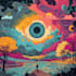create a unique psychedelic surrealistic illustration for album cover