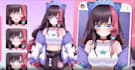 draw female live2d vtuber model with custom emotes, vtuber outfit live2d rigging