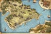 draw illustrate medieval fantasy and sci fi map