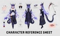 draw character reference sheet for vrchat avatar, vtuber model, vrm, mmd, sfm