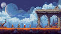 create steam capsule art in pixel art style