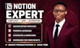 custom notion template design notion teacher make com automation notion expert