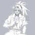 sketch the character with line art style