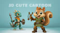 design cute 3d characters, blind box IP, action figures for 3d print in cartoon