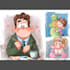 create flat funny cartoon character mascot