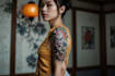 create a tattoo design in japanese style
