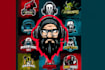design professional gaming mascot logo and characters