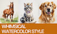 create custom whimsical animal portraits