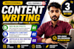 write SEO optimized blog articles and website content