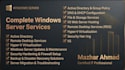 provide remote IT support, fix windows server and desktop issues