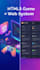 create HTML5 game or web software with admin panel