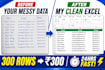 fast excel and google sheets data entry 1000 rows in 24hrs fast and cheap