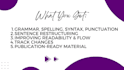 proofread and refine your document for publication
