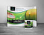design eye catching tradeshow booth and backdrop banner