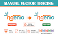 do manual vector tracing, redraw and convert ai to vector logo