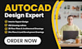 create professional autocad 2d drawings