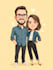 make design romantic caricature couple