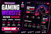 do gaming website design in figma