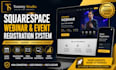 create squarespace website for webinars and events