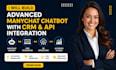 build advanced manychat chatbot with CRM and API integration