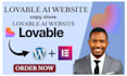 convert lovable ai website to wordpress using elementor clone lovable ai website