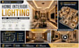 design home interior lighting layout, 3d visualization, 3d walkthrough