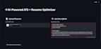 build ai application tracking system and resume optimizer