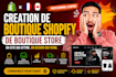 concevoir une boutique shopify pour un client francophone