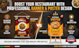 design a nice banner and poster for restaurant