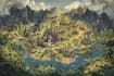 fantasy map illustration for map