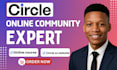 setup circle so community circle so online course circle so website