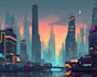design sci fi city concept art