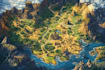 design printable 2d board game map, fantasy battlemap,