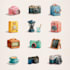 create illustrated watercolor icons