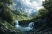 stylized environment concept art, fantasy background