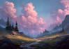 create stylized environment concept art, fantasy background