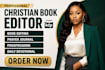 proofread edit format christian memoir devotionals prayer journal self help kdp