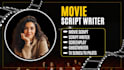 write movie script screenplay script writing film TV series pilot script editing
