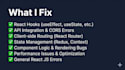 fix bugs and errors in your react js, next js or node js application