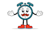 design hand clock mascot logo design with express delivery