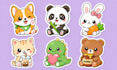 draw cute kawaii planner sticker set