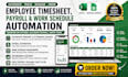 automate employee timesheet payrolls work schedules  google sheet excel tracker