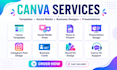 be your canva designer, canva templates, canva social media post design VA