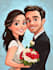 create professional caricatures for couples or wedding gift