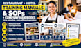 create restaurant staff training, hotel housekeeping sops and checklists