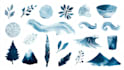create unique watercolor hand drawn icons and illustrations