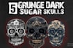 design custom tattoo gothic sugar skull stickers logo