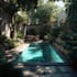 design landscape like backyard, garden, pool, patio