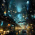 make cyberpunk city illustrations